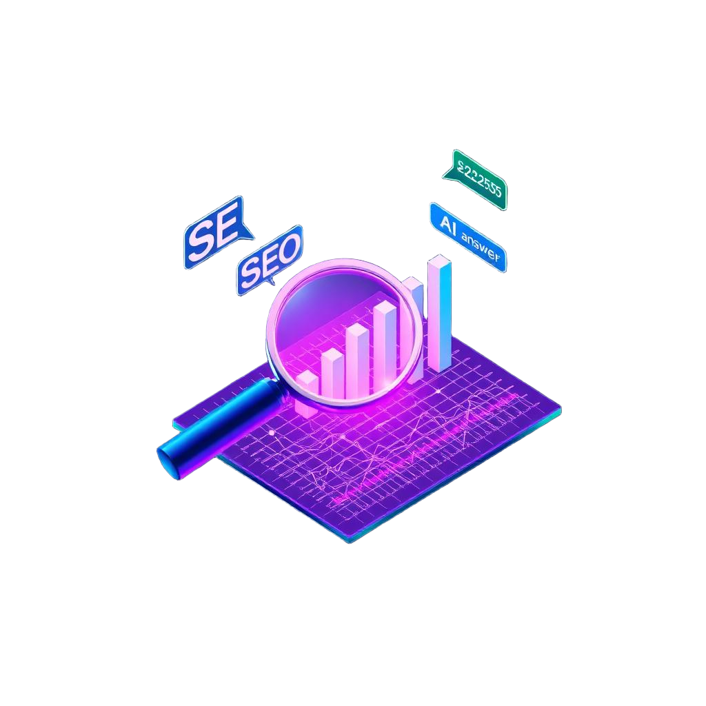SEO and AI search visibility illustration