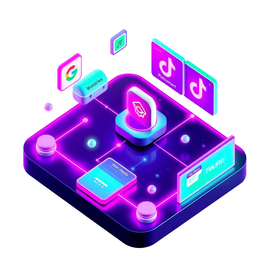 Multi-channel paid media growth illustration